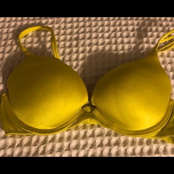 Victoria’s Secret PINK Padded Push-Up Bra Bright Yellow 34B - Picture 1 of 2